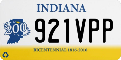 IN license plate 921VPP