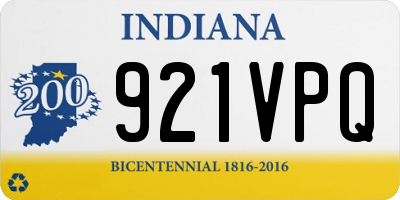 IN license plate 921VPQ