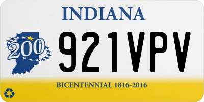 IN license plate 921VPV
