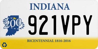 IN license plate 921VPY