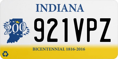 IN license plate 921VPZ