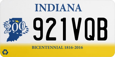 IN license plate 921VQB