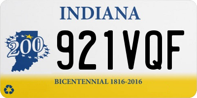 IN license plate 921VQF