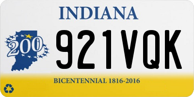 IN license plate 921VQK