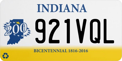 IN license plate 921VQL