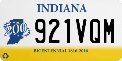 IN license plate 921VQM