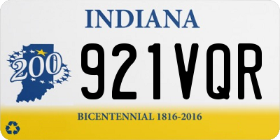 IN license plate 921VQR