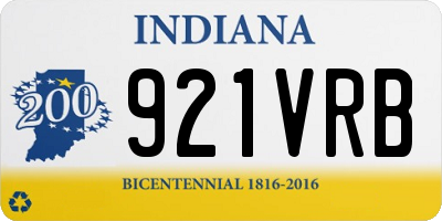 IN license plate 921VRB