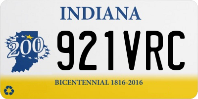 IN license plate 921VRC