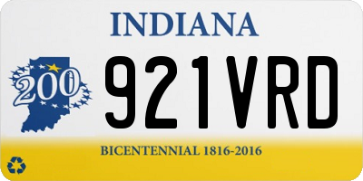 IN license plate 921VRD