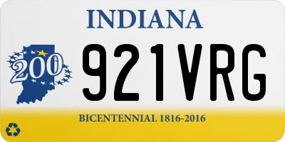 IN license plate 921VRG