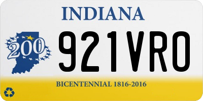 IN license plate 921VRO