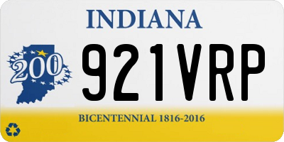 IN license plate 921VRP