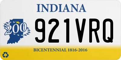 IN license plate 921VRQ