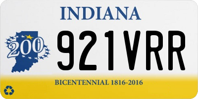 IN license plate 921VRR