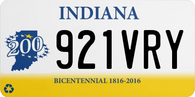 IN license plate 921VRY