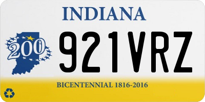 IN license plate 921VRZ