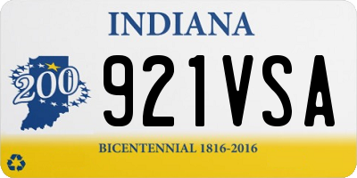 IN license plate 921VSA