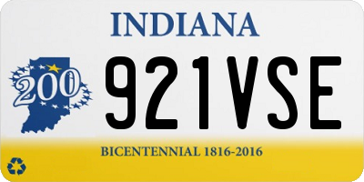 IN license plate 921VSE
