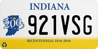 IN license plate 921VSG