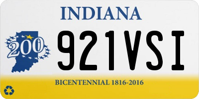 IN license plate 921VSI