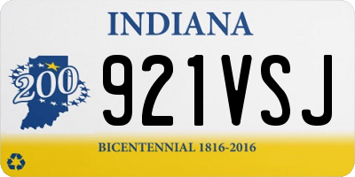 IN license plate 921VSJ
