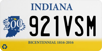 IN license plate 921VSM