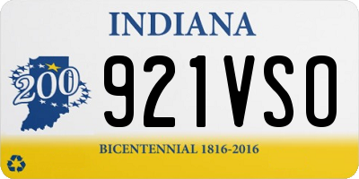 IN license plate 921VSO