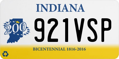 IN license plate 921VSP
