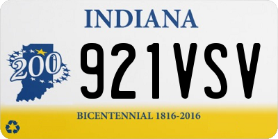 IN license plate 921VSV
