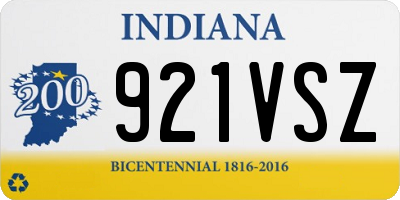 IN license plate 921VSZ