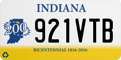 IN license plate 921VTB