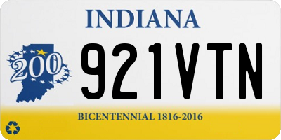 IN license plate 921VTN