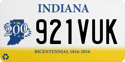 IN license plate 921VUK