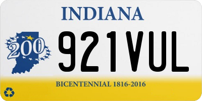 IN license plate 921VUL