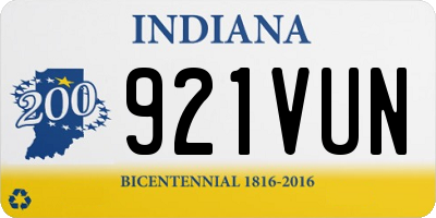IN license plate 921VUN