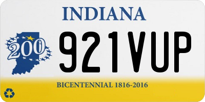 IN license plate 921VUP