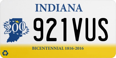 IN license plate 921VUS