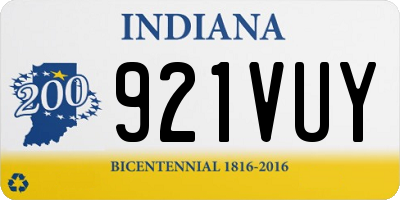 IN license plate 921VUY