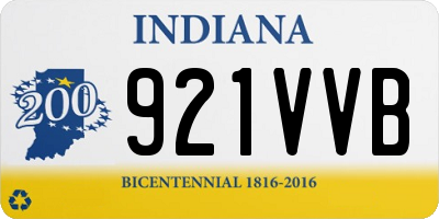 IN license plate 921VVB