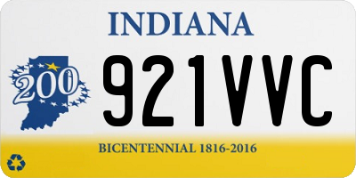 IN license plate 921VVC
