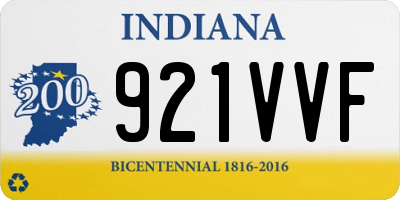 IN license plate 921VVF