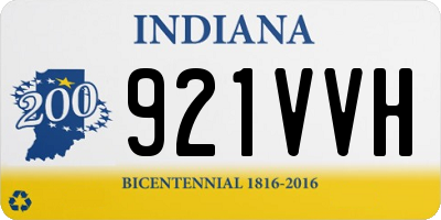 IN license plate 921VVH