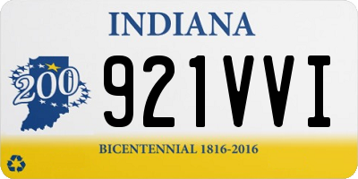 IN license plate 921VVI