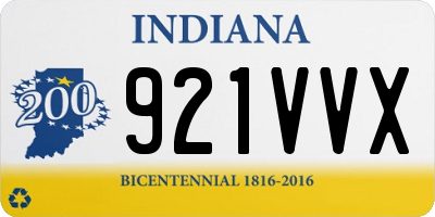 IN license plate 921VVX