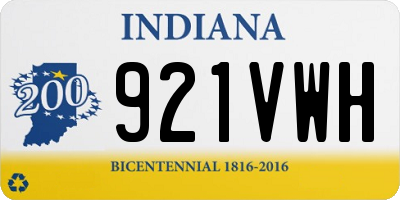 IN license plate 921VWH