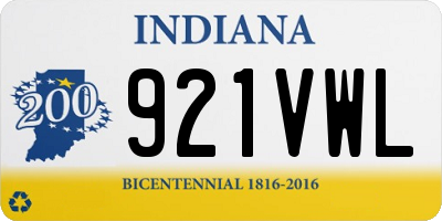 IN license plate 921VWL