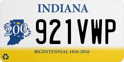 IN license plate 921VWP