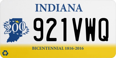IN license plate 921VWQ