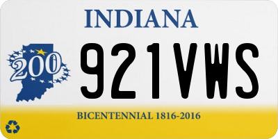 IN license plate 921VWS